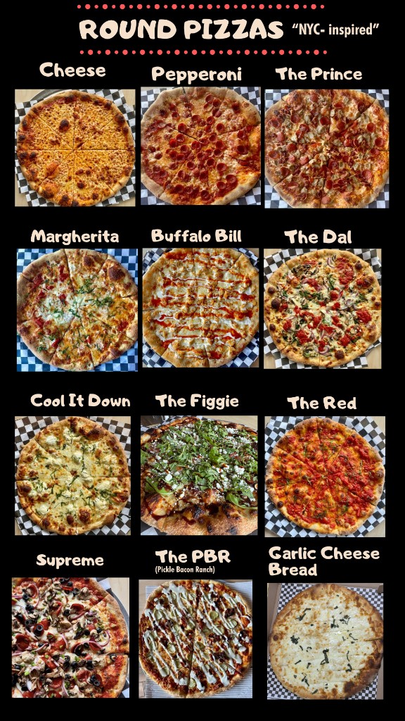 Round NYC-inspired pizzas photo menu